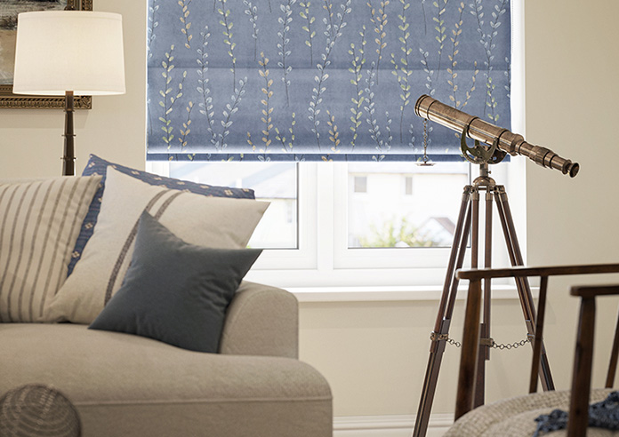Willow Field, Indigo - Twist&Fit Roman Blind - Image 5